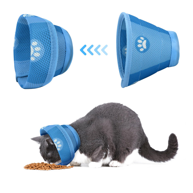 Lollanda Adjustable Cat Neck Brace, Foldable Soft Protective Collar Cat Elizabethan Collar, Recovery Collar for Cats Pets After Surgery and Injuries (M) M (Neck: 21.5 - 30.5 cm) - PawsPlanet Australia