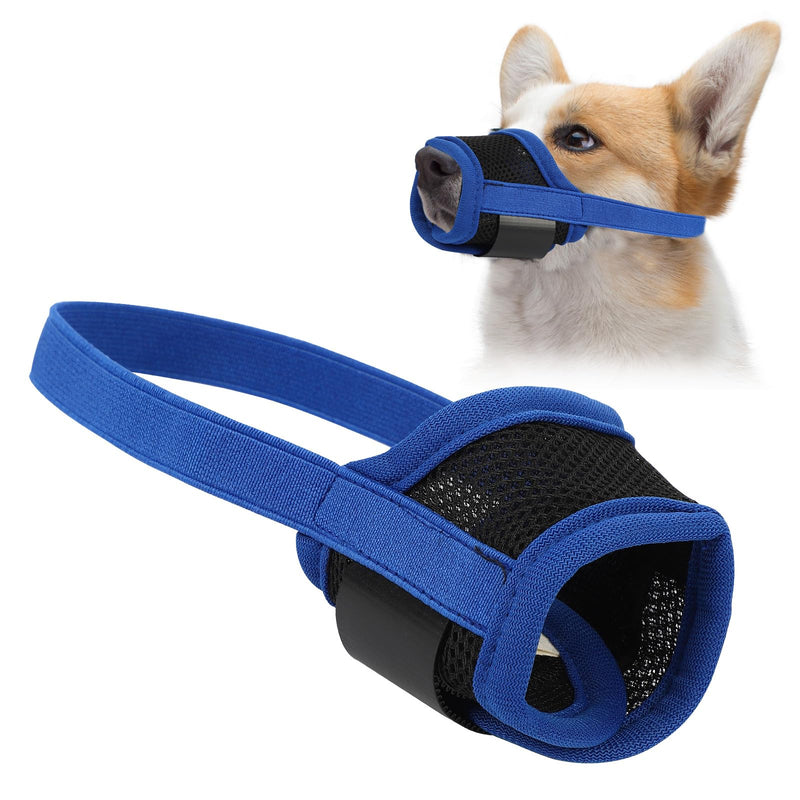 Mayoii Dog Muzzle, Adjustable Dog Muzzles Anti Biting, Barking, Breathable and Comfortable Muzzle for Medium Dogs Small Dogs, Blue (M) M - PawsPlanet Australia