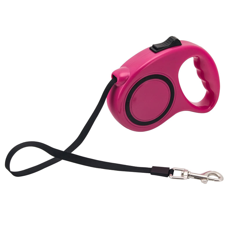 Long Retractable Dog Lead, Extendable Dog Lead, 5 m, Pet Lead Automatic Extendable Dog Training Lead for Small, Medium Dogs (Pink) Pink 5M - PawsPlanet Australia