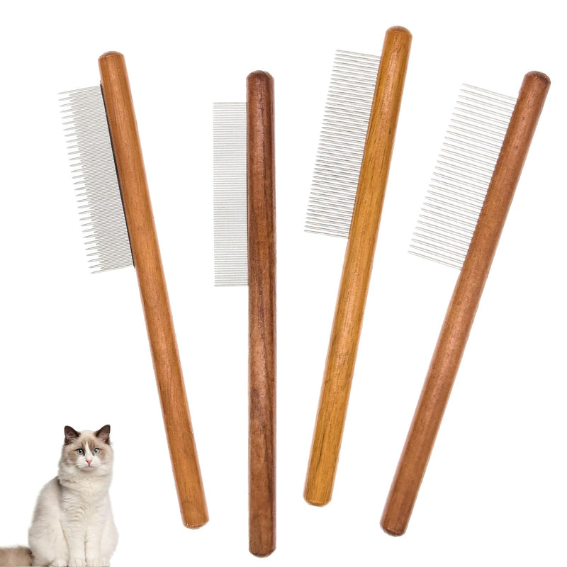 Detangling comb dog, fur comb cat, cat comb trimming knife for dogs, 4 pieces comb combs dog brush and cat brush, undercoat comb 45, 78, 61, 29 teeth, professional dog cat comb pet care - PawsPlanet Australia