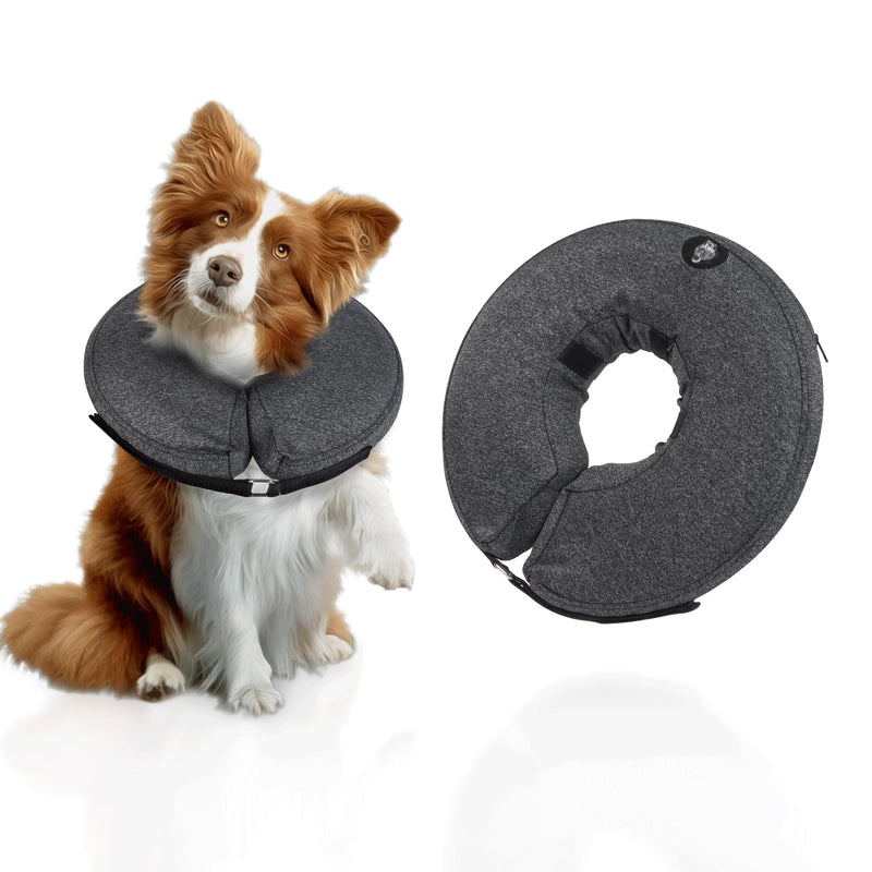 Lollanda Inflatable Neck Brace for Dogs with Adjustable Buckle, Protective Collar for Dogs, Soft, Protective Collar for Dogs, Leak Protection, for After Surgery Injuries Pets Cats Dogs（SS - PawsPlanet Australia