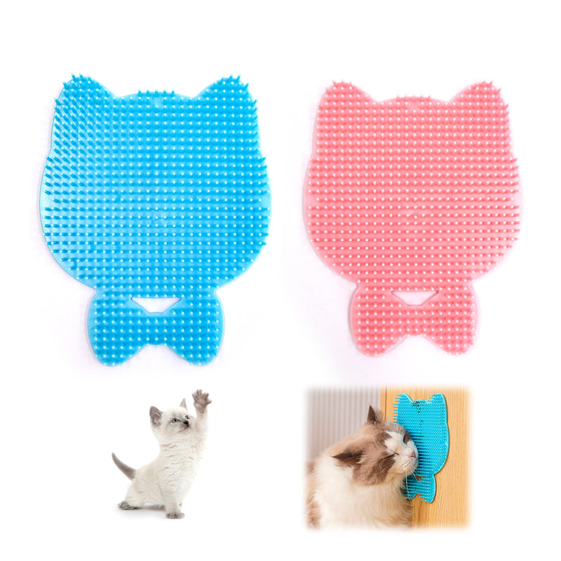 Cat Brush Massage Hair Removal Care Device - Cat Back Care Massager Cat Self Groomer for Massage Grooming and Playing Toy Brush for Kittens and Small Dogs, Pack of 2 - PawsPlanet Australia