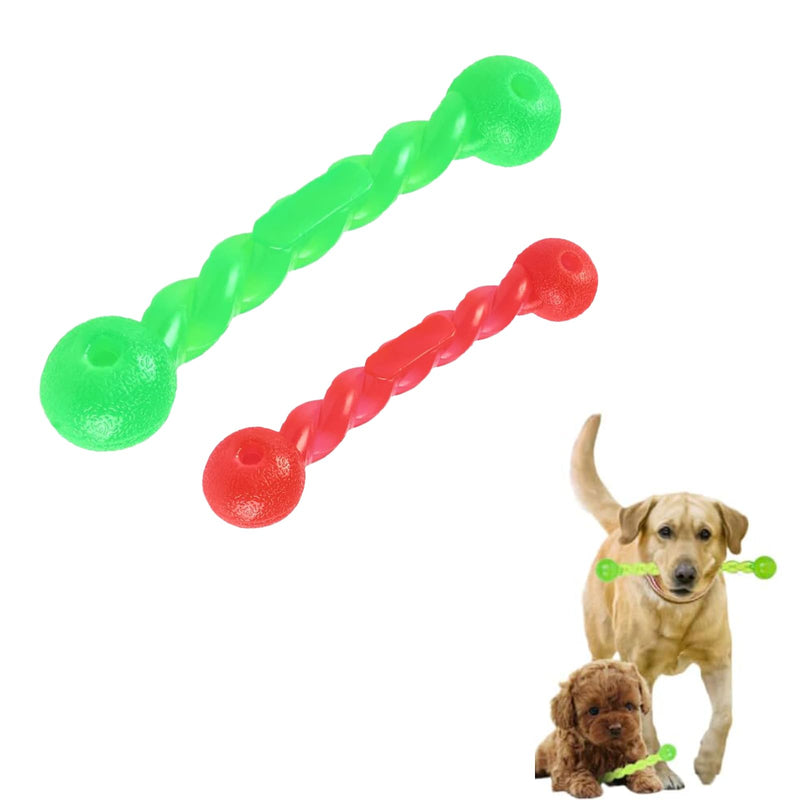 Dog toys, 2 pieces rubber spiral chew bones, chew bones for puppies, dog chew toys, robust, durable, dog toys intelligence, dog toys for cleaning teeth and massaging gums - PawsPlanet Australia