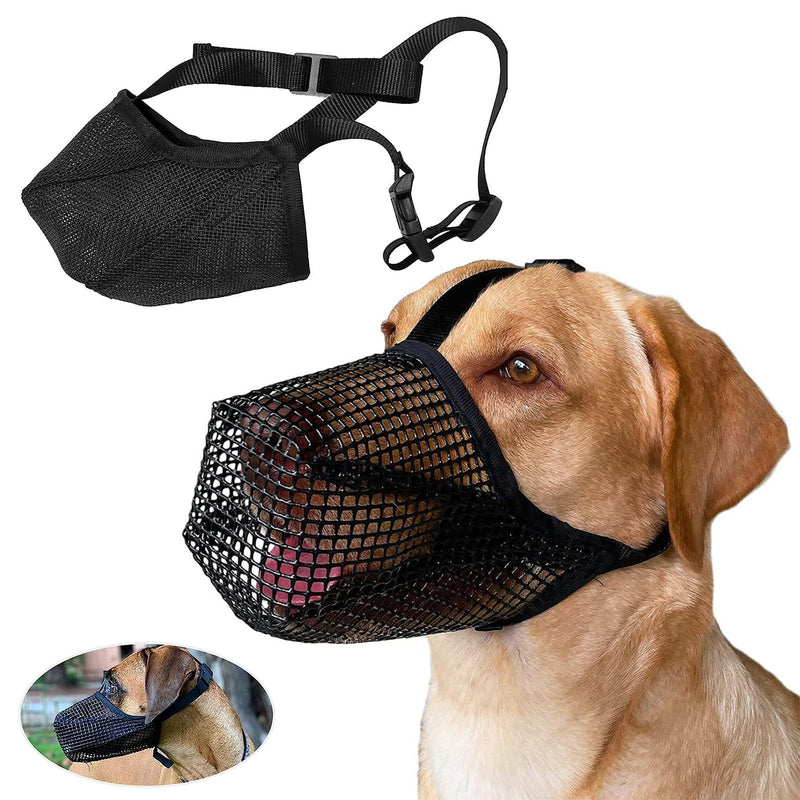 gotyou Muzzle for dogs, dog training muzzle, dog muzzle, muzzle for dogs with rounded mesh, breathable muzzle for dogs, for medium dogs, large dogs, prevents biting, chewing (L). - PawsPlanet Australia