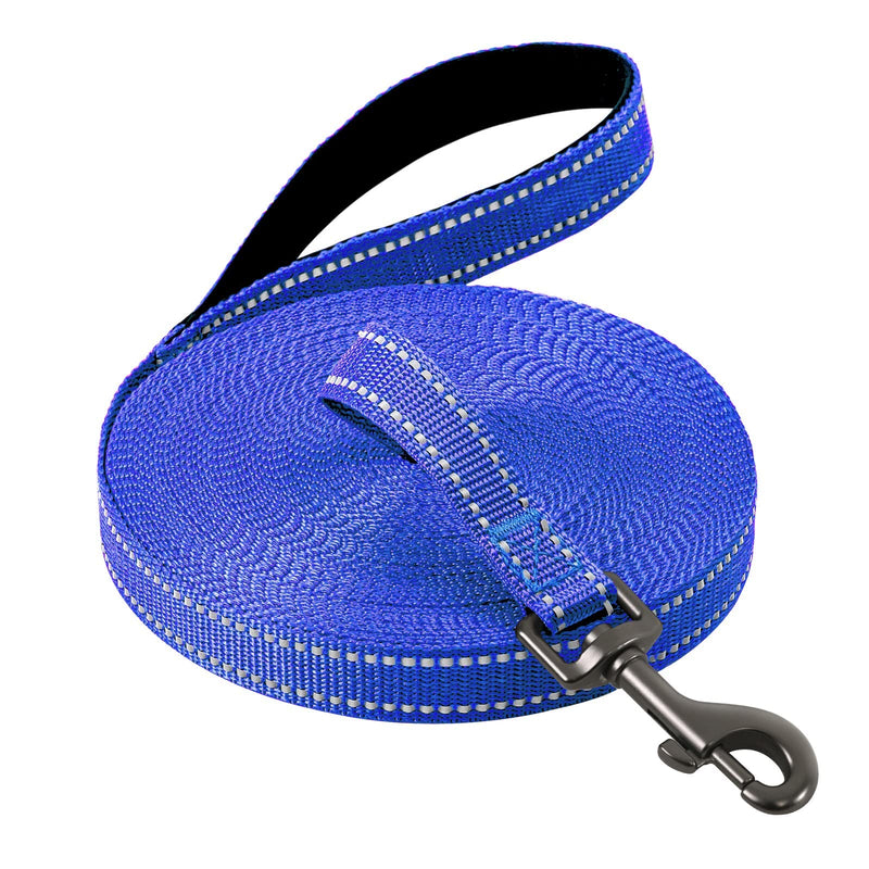 COMSLE drag leash for dogs, 3m / 5m / 10m / 15m / 20m robust long dog leash, reflective training leash with padded handle and hand strap, training leash for small to large dogs 3m/10ft dark blue-1 - PawsPlanet Australia