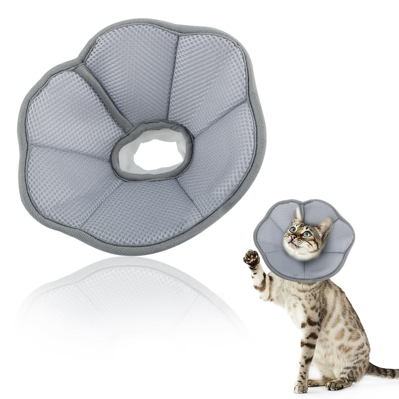FainFun Neck Collar for Pets, Elizabethan Collar Cat, Adjustable Protective Collar, Prevent Licking/Biting Wounds, Suitable for Kittens, Puppies, Rabbits, Neck Circumference 15-21 cm (S) - PawsPlanet Australia