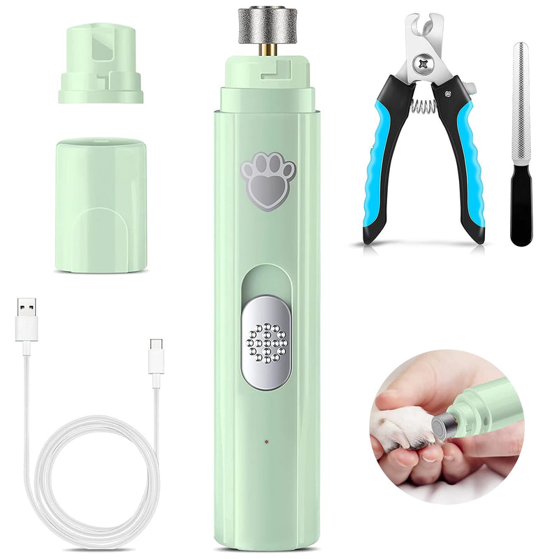 Czemo Professional Claw Grinder for Dogs, Portable Quiet Claw Trimmer for Dogs and Cats with Claw Scissors, 2 Speeds, Claw Care Cutter for Medium and Small Dogs and Cats - PawsPlanet Australia