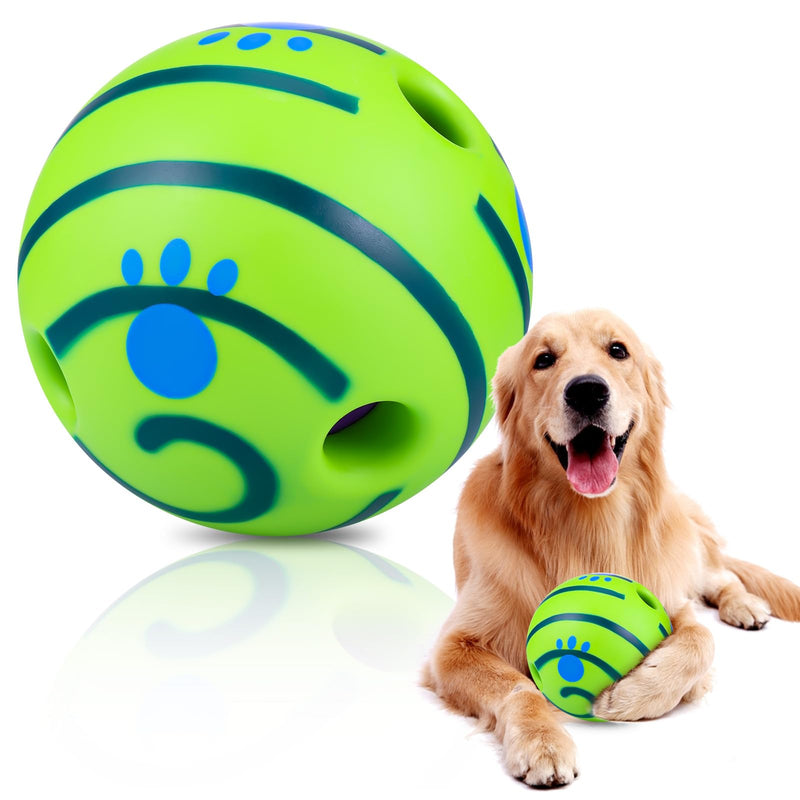 JIZZU Dog Ball Dog Toy Ball, Giggle Ball, Interactive Ball, Dog Ball Tough Dog Toys, Interactive Dog Balls, Indestructible Squeaky Ball for Dogs - PawsPlanet Australia