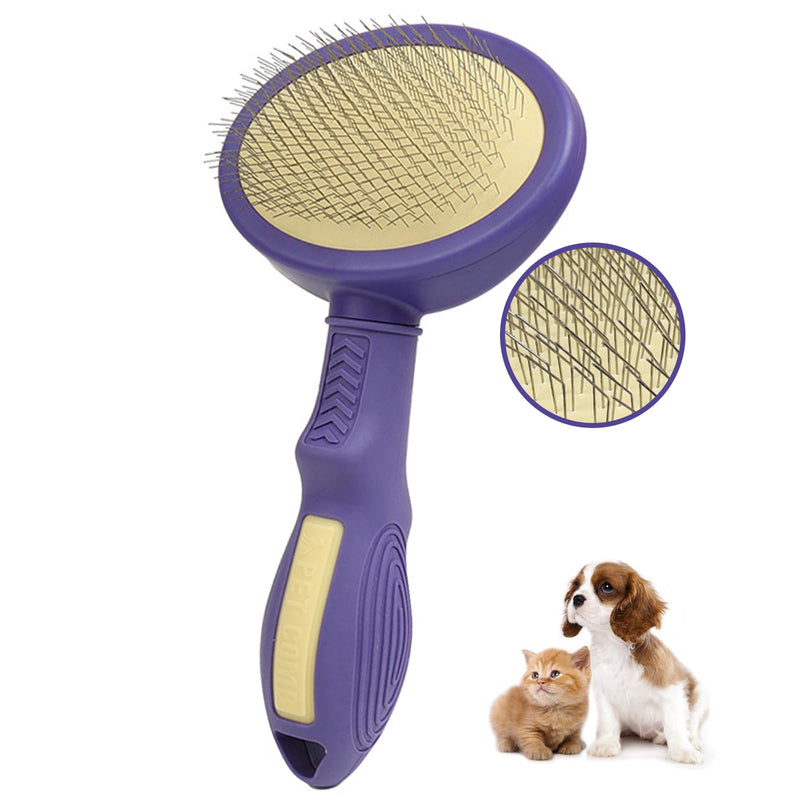 Pet dog brush, cat brush, Eiflayn 1 piece pet brush, pet self-cleaning plucking brush removes undercoat, hair remover pet brush for long-haired, short-haired dogs and cats - PawsPlanet Australia