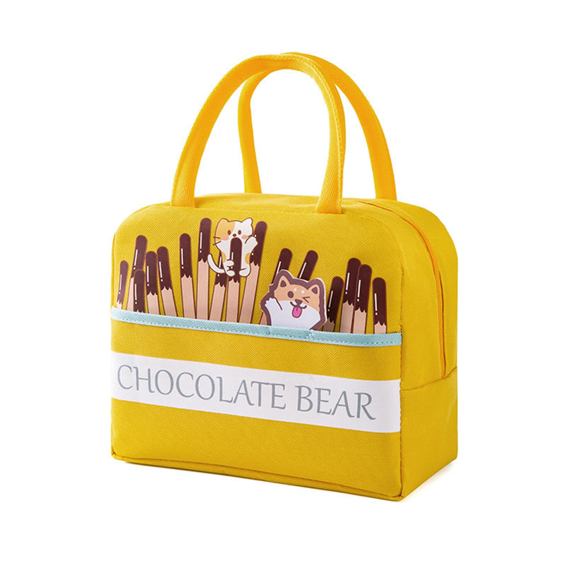 XFDXKLY Lunch Bag, Portable Waterproof Lunch Bag, Insulated Lunch Bag, Insulated Picnic Bag, Suitable for Women, Men, Schools, Offices, Picnics (Yellow) Yellow - PawsPlanet Australia