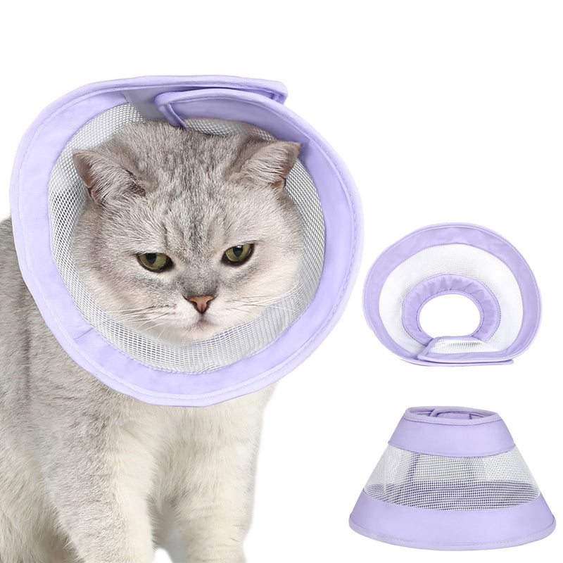 Neck brace for pets, cat collar: YIDM collar for dogs, collar, adjustable dog collar, dog collar, leak protection for dogs after operation, prevents biting, scratching, purple M - PawsPlanet Australia