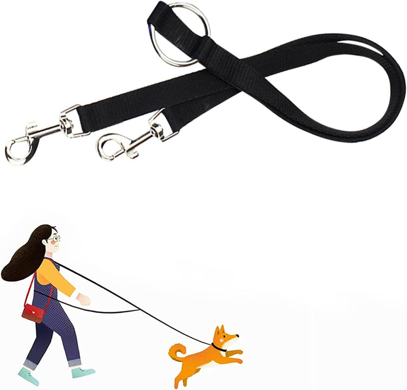Hands-free leash, dog leash, double dog leash, nylon dog leash, no tangling, 360° rotating splitter double leash for two dogs, for small medium and large dogs running training - PawsPlanet Australia