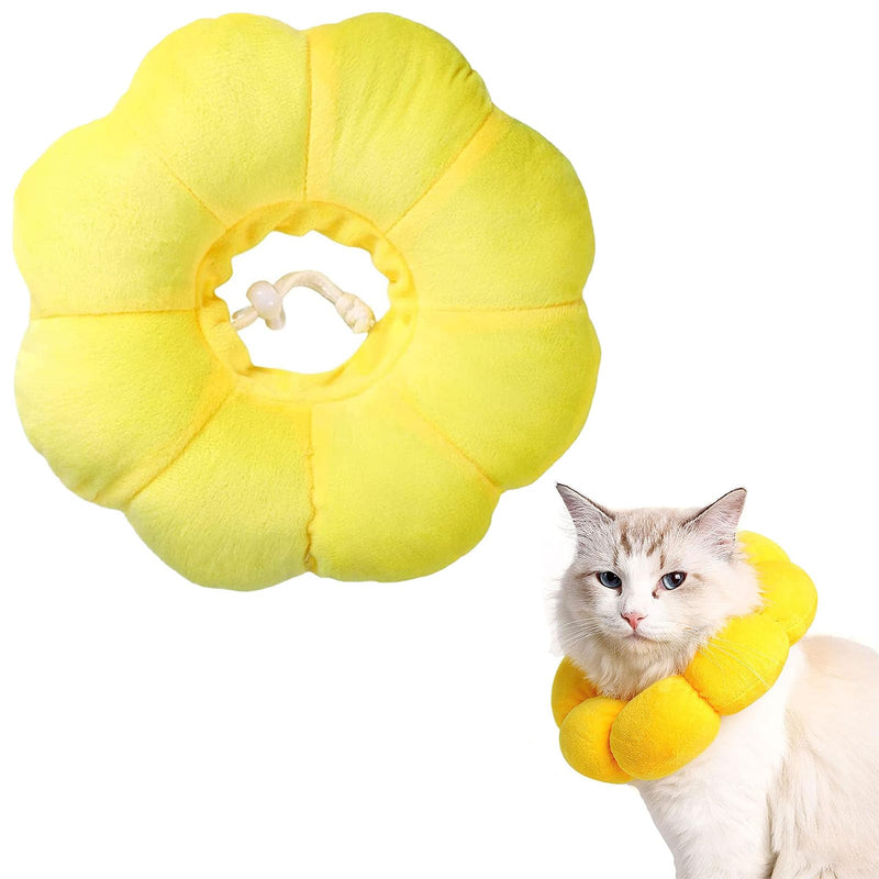 1PCS Cat Neck Brace, Adjustable Cute Sunflower Collar Cat Pets Protective Collar Cat Neck Brace Cat Cone Collar Anti Scratches for Kittens Puppies Rabbits, 12-20cm - PawsPlanet Australia