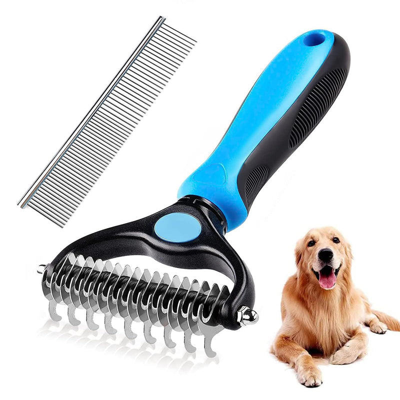 Dog brush undercoat Cat brush long hair Double-sided 9+17 dog brush Undercoat brush against matting and undercoat Grooming brush for pet care Against matting and undercoat - PawsPlanet Australia