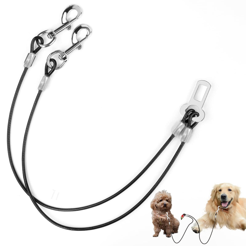 Mi Metty Double Dog Seat Belt 2 in 1 Dog Car Harness Dog Belt for Car Universal Plug Dog Seat Belt for Dogs Cats Pet - PawsPlanet Australia