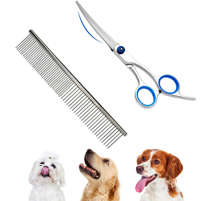 Dog scissors, thinning scissors for dogs, pet steel comb, dog scissors, trimming knife for dogs, dog comb, dog comb, dog claw cutter, dog scissors fur scissors, for dogs, cats - PawsPlanet Australia