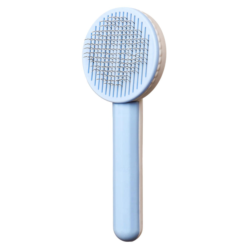 Cat Brush Dog Brush for Long Hair and Short Hair Cat Brush Self-Cleaning Pet Brush Cat Brush for Removing Loose Undercoat (Blue) - PawsPlanet Australia