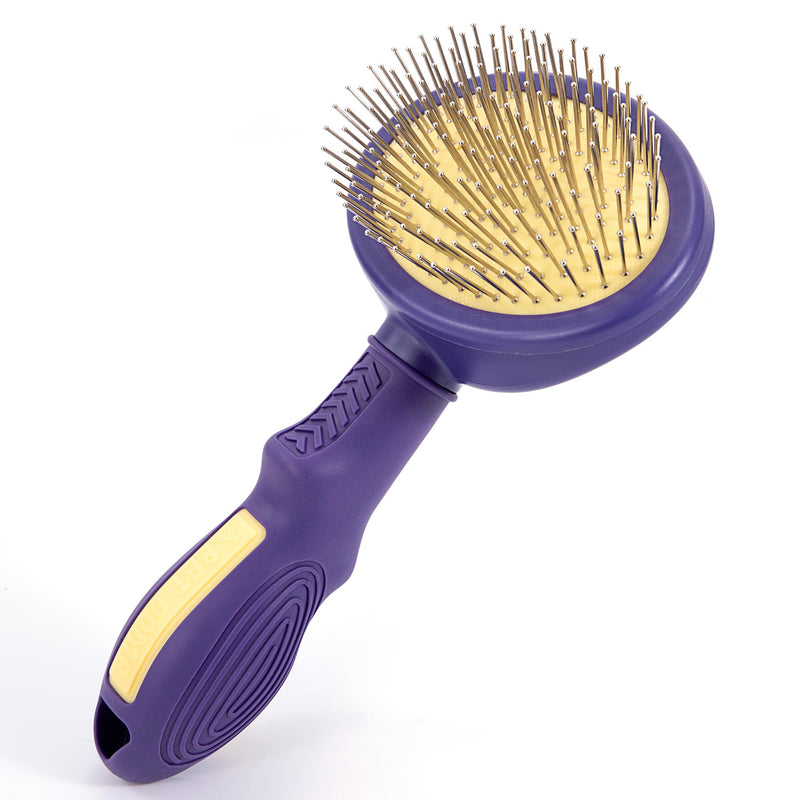Dog brush cat brush gentle pet brushes with rounded metal tines undercoat brush suitable for dogs and cats short to long hair - PawsPlanet Australia