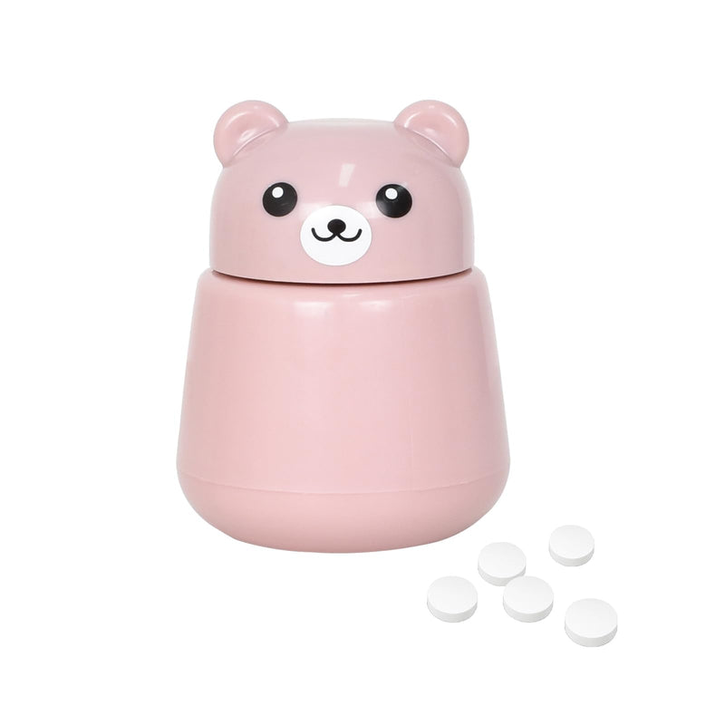 Tablet Grinding, Bear Pulverizer Pills, Rotating Tablet Crushing Mortar, Portable Tablet Crusher, Tablet Crushing for Small and Large Medicines (Pink) Pink - PawsPlanet Australia