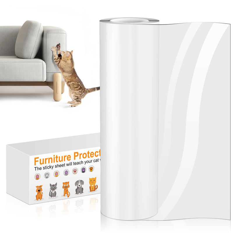 Scratch protection cat tape 3 m (21 cm x 3 m), sofa transparent scratch protection pad, furniture protector, cat furniture protection, scratch pads for furniture, couch, door, wall, scratch protection from cats and dogs - PawsPlanet Australia