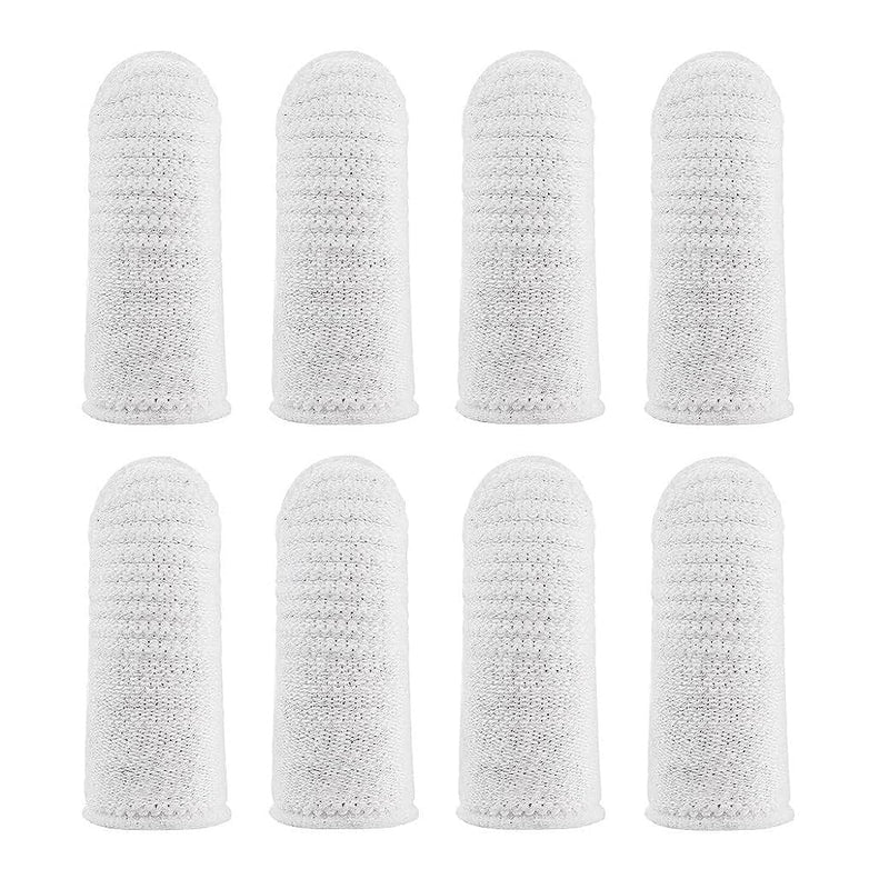 KOMUNJ Pack of 8 Dog Toothbrush Fingerling Reusable Pet Finger Toothbrush, 360º Nylon Pet Tooth Finger Brush for Dogs Cat Toothbrushes (White) - PawsPlanet Australia