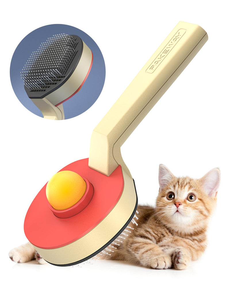 ZEWZE Cat Brush Dog Brush, Table Tennis Pet Brush, Self-Cleaning Brush for Pet Grooming to Remove Loose Fur and Dirt, for Long Hair and Short Hair... - PawsPlanet Australia