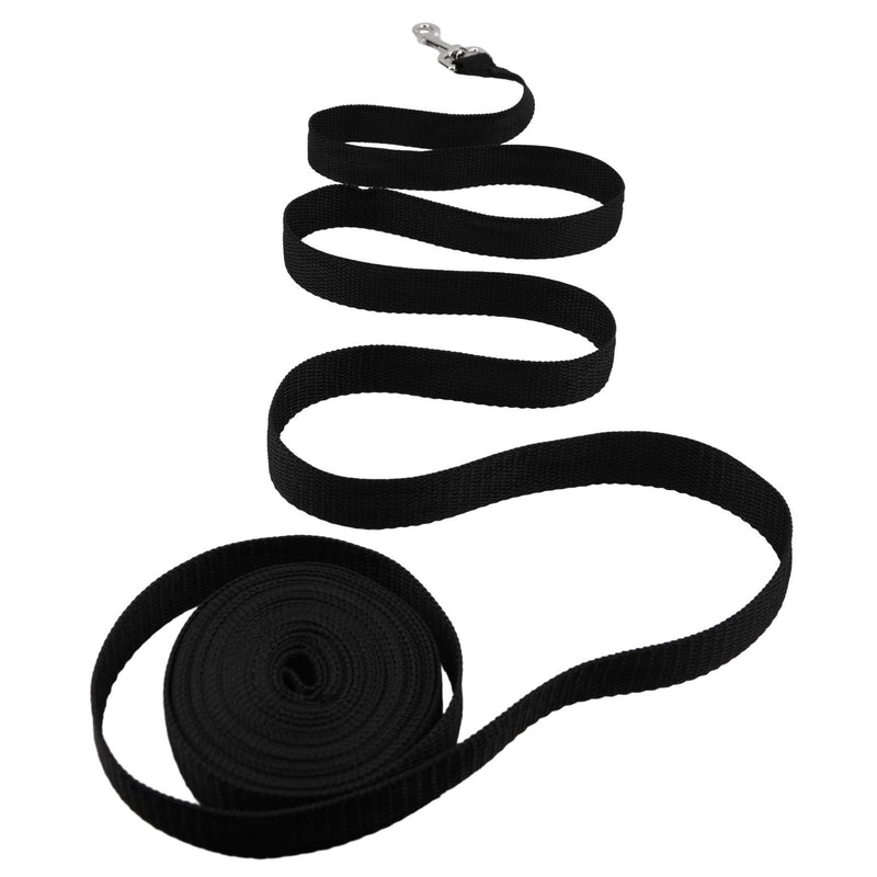Recall leash for dogs, 6 m long dog leash with hand strap and 360° carabiner, waterproof training leash for large to small dogs (black). - PawsPlanet Australia