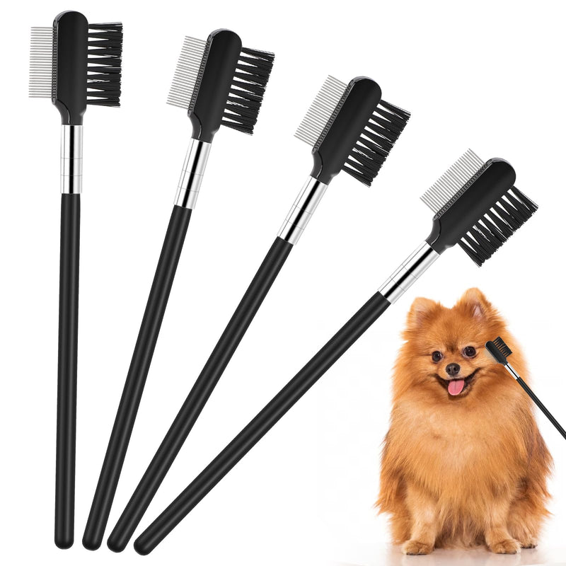 Tear stain removal comb, 4-piece double-sided eye comb for pets, tear comb for dogs, multifunctional grooming comb for removing crusty mucus and fleas - PawsPlanet Australia