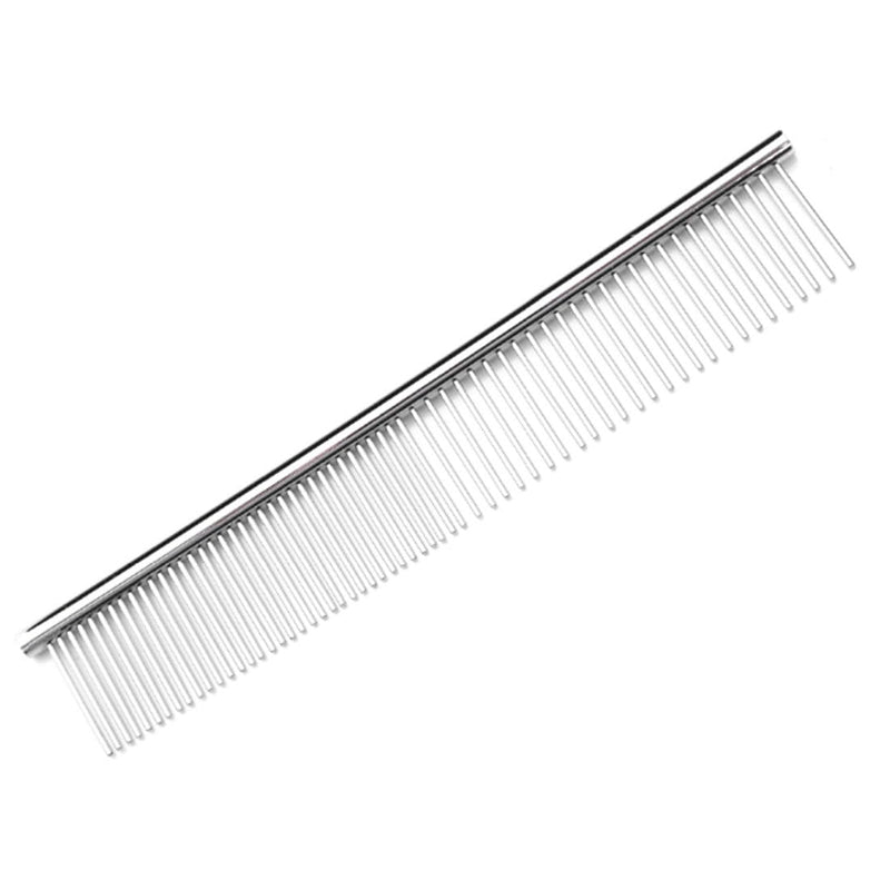 JOCXZI 1 piece stainless steel dog salon combs, pet grooming comb, rounded teeth, dog comb for large, medium and small dogs and cats with tangled short/long hair - PawsPlanet Australia