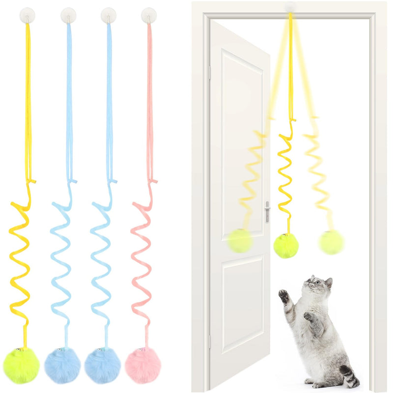 Cat Toy Hanging Door Frame Self-employment Interactive Cat Toy Intelligence Cat Toy Retractable Kitten Wand Toy Cat Toys (Pack of 4) - PawsPlanet Australia