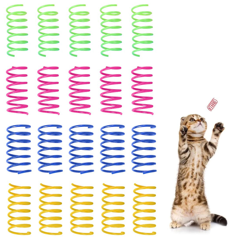 DDKY 20 pieces cat toy, cat toy, toy cat, spiral toy, cat toy spiral, lots of fun playing, suitable for pets to play - PawsPlanet Australia