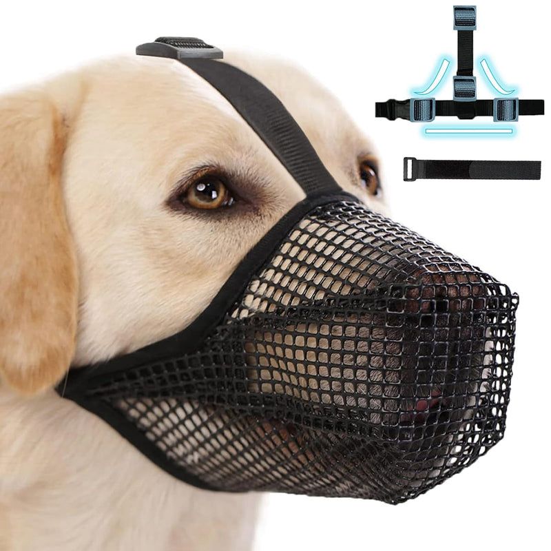 Muzzle for Large Dogs, Muzzle for Medium Dogs with Velcro Fastener, Breathable Pet Mask Dog Training, Muzzle for Small Medium Large Dogs (M) M - PawsPlanet Australia