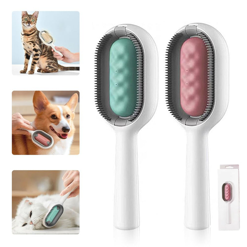 Cat brush with water, 2 pieces pet hair removal comb with water tank, pet dog brush, cat brush long hair, undercoat cleaning brush for pet hair, pet hair brush for dogs and cats - PawsPlanet Australia