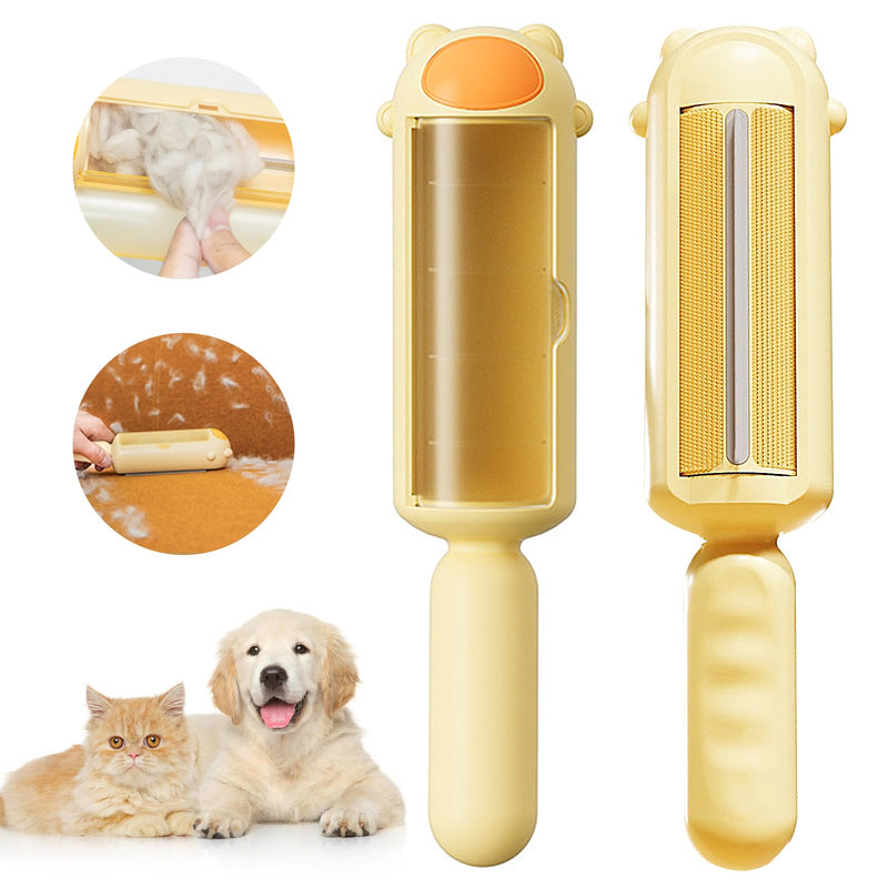 MEYDLL Pet Hair Remover Lint Roller Lint Roller for Cat Hair and Dog Hair Lint Brush Reusable Pet Hair Remover Brush for Pet Hair Dog Hair Cat Hair Lint Roller for Sofa Bed Yellow - PawsPlanet Australia