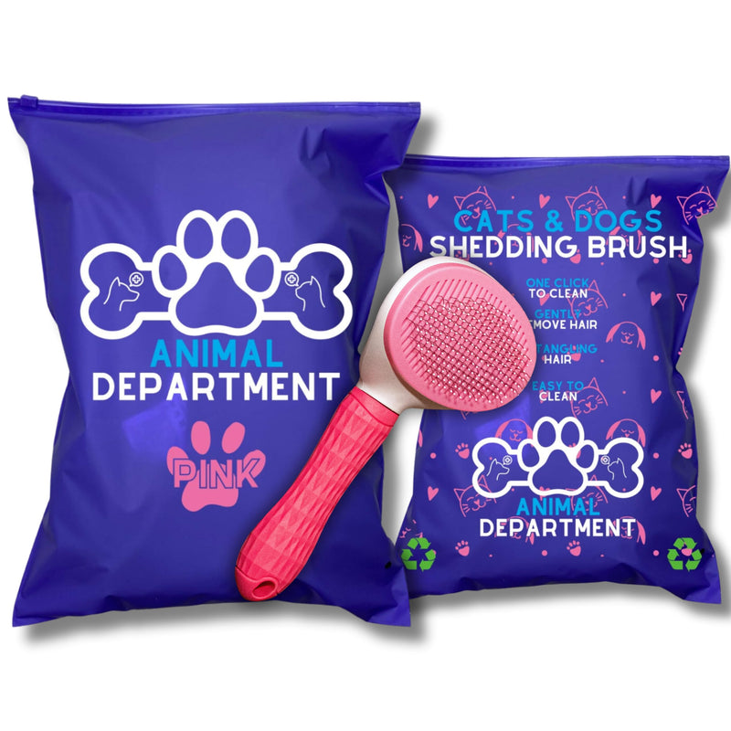Cat & Dog Grooming and Deshedding Tool, Self Cleaning One Click Brush for Dogs and Cats (Pink) rose - PawsPlanet Australia