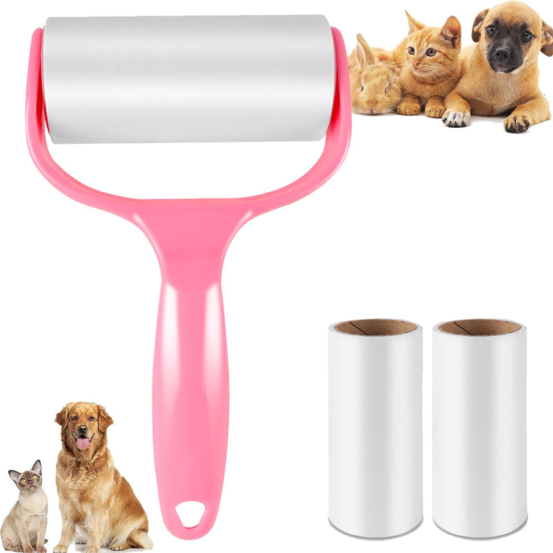 Sophisticate animal hair remover lint roller for animal hair with 2 replacement rolls (10 cm) lint roller for removing lint and animal hair from clothing, hair, cat hair, dog hair - 60 sheets/rolls - PawsPlanet Australia