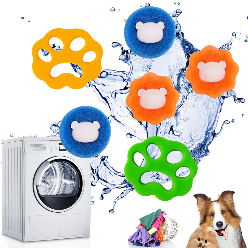 Pack of 6 lint balls for washing machine, reusable washing machine hair catcher, pet hair remover washing machine for removing pet hair - PawsPlanet Australia