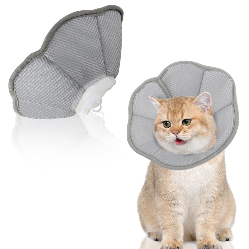 shallyong Cat Neck Brace, Cat Collar, Adjustable Neck Brace, Breathable Elizabethan Protective Collar Cat, Recovery of Cats and Small Dogs After Operations and Injuries S (Neck: 14-21cm) - PawsPlanet Australia