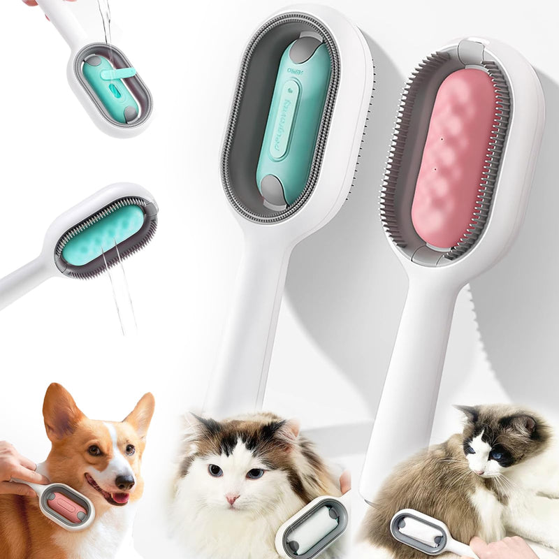 2 pieces cat brush, pet hair removal comb with water tank, cat brush with water, pet hair brush, cat brush, cat brush, cat brush short hair, ideal for grooming and pet grooming - PawsPlanet Australia