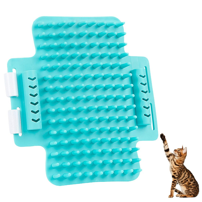 Tadipri Grooming Brush Cat, Massage Corner Cat Brush, Corner Massage Comb, Cat Corner Grooming Brush, with Strap, Suitable for Long Table Legs of 4-10 cm (Mint Green) - PawsPlanet Australia