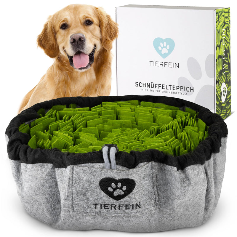 Tierfein® - Sniffing carpet for dogs - Intelligence toy - Size-adjustable, durable dog toy - For dogs of all kinds - green and anthracite Green-anthracite - PawsPlanet Australia