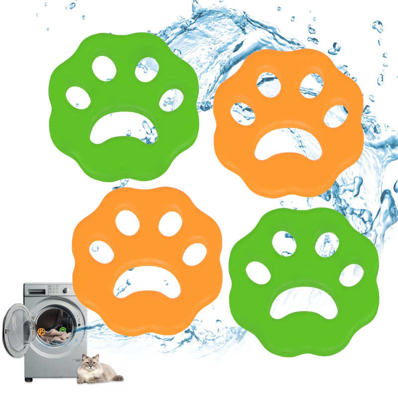 Dorzu 4 Pack Pet Hair Remover Washing Machine, Animal Fur Washer Catcher Hair Remover, Reusable Pet Hair Washing Machine Removing, Green1 - PawsPlanet Australia