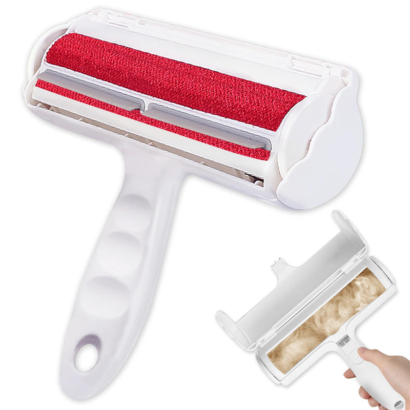 Phantasy® Pet Hair Remover Lint Roller, Pet Hair Remover for Pet Hair and Cat Hair Reusable, Removal of Pet Hair from Sofa, Bed and Clothes, Red - PawsPlanet Australia