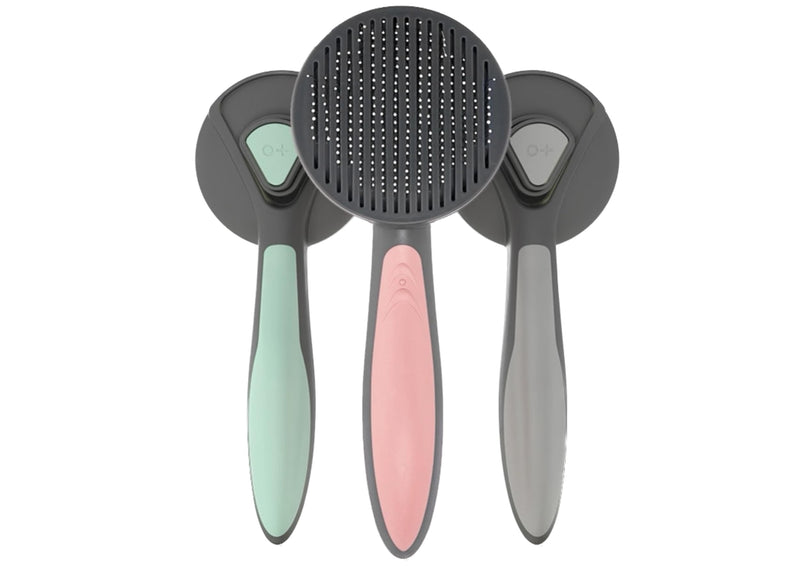 Cat brush, dog brush, pet brush for cats and dogs with short, medium and long hair, self-cleaning at the touch of a button, washable, cat comb, very robust (green) green - PawsPlanet Australia