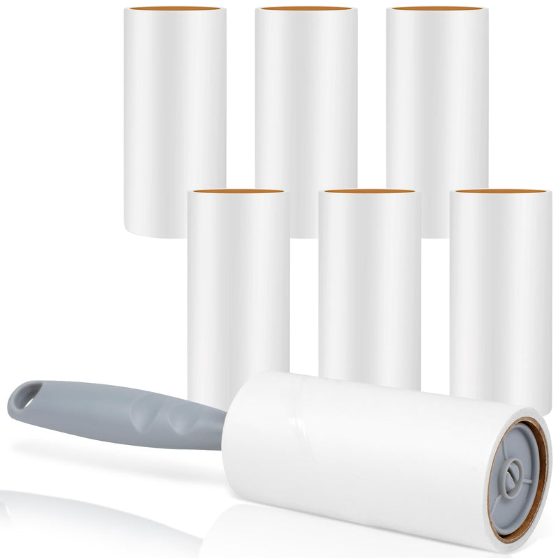 Lint roller, 420 sheets, extra sticky lint roller with 1 dispenser, effective lint roller for animal hair, lint roller for clothing, lint roller for clothing, sofa, bed and carpet, 7 rolls with 60 sheets each - PawsPlanet Australia