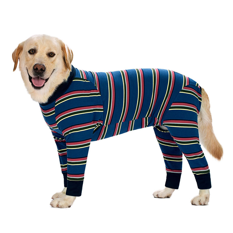 Axcimond dog bodysuit after surgery dog one-piece dog bodysuit castration bitch/male surgery body dog recovery suit for dogs after surgery long-sleeved wound protection suits alternative to neck collars for dogs 3XL navy blue - PawsPlanet Australia