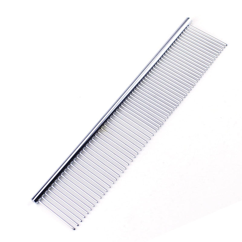 Wasuqo 1pcs2-in-1 Detangling Stainless Steel Dog Comb, Smoothing Design, Pet Steel Comb with Rounded Ends Stainless Steel TeethIdeal for Cats and Dogs and Pet Grooming Combs - PawsPlanet Australia