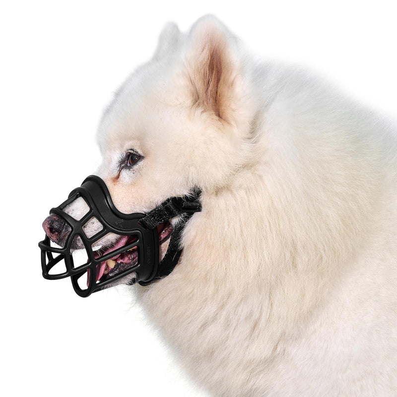 OneTigris Muzzle, Soft Muzzle for Dogs, Durable Rubber, Adjustable Webbing Suitable for Muzzles of Medium and Large Dogs, Prevent Barking, Biting and Chewing (L) L - PawsPlanet Australia