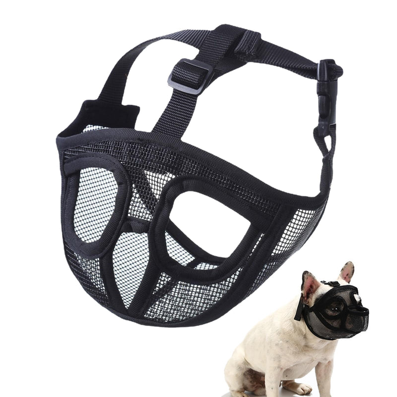 Muzzle for dogs, dog muzzle short snouts dog muzzle bulldog eating protection poison bait protection dog chewing, barking, dog mask French Pekingese, Shih-Tzu, Pug, also, cats Dog Muzzle M - PawsPlanet Australia