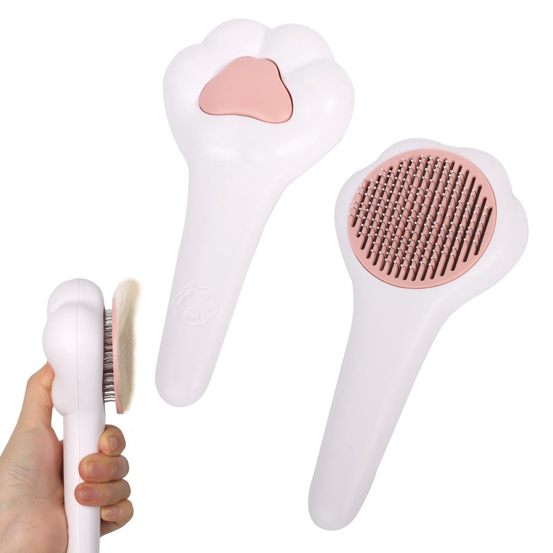 Lollanda Cat Brush Dog Brush, Self-Cleaning Dog Cat Brush for Long Hair/Short Hair, Cat Brush with Massage Particles, Pet Brush for Pet Grooming, Massage, Grooming, Loose Fur - PawsPlanet Australia